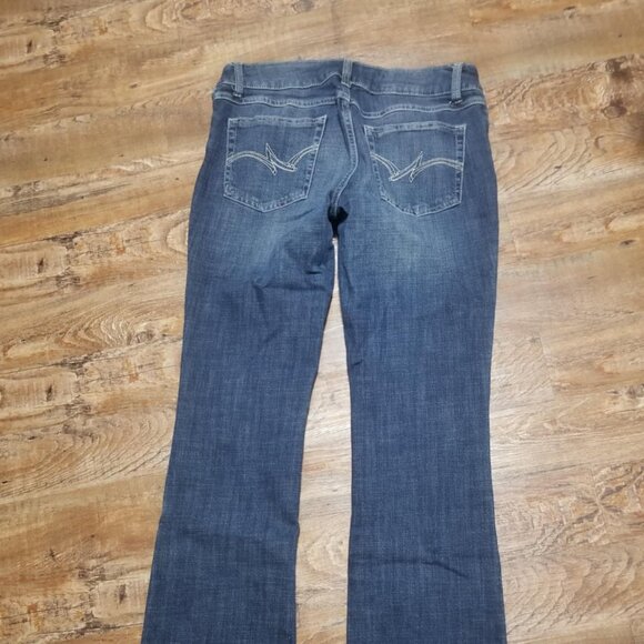 Wrangler Jeans Blue Denim Western Size 9, Boot cut 34 leg - Picture 2 of 7